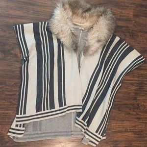 Faux fur cape